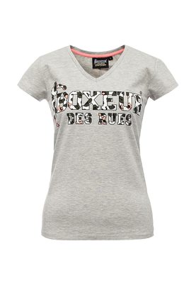 Boxeur Des Rues  LADY VNECK SS T-SHIRT ALLOVER LOGO